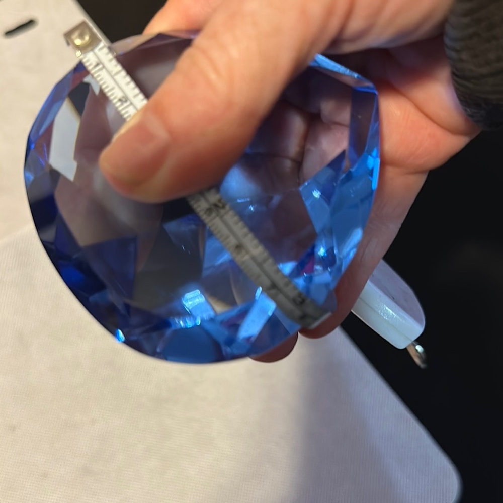 Blue Faceted Teardrop Crystal 3” - Picture 3 of 11